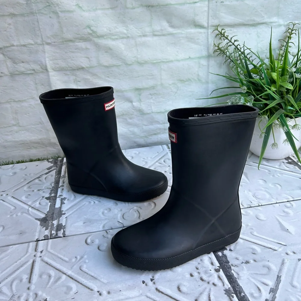 HUNTER Rain Boots black Toddler Size UK 12 US 13 unisex/NEW